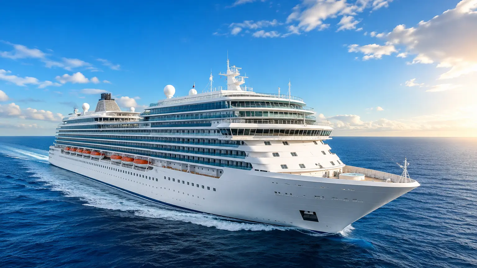 Luxury cruise ship operating in international waters